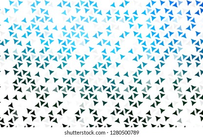 Light BLUE vector seamless template with crystals, triangles. Beautiful illustration with triangles in nature style. Pattern for design of fabric, wallpapers.