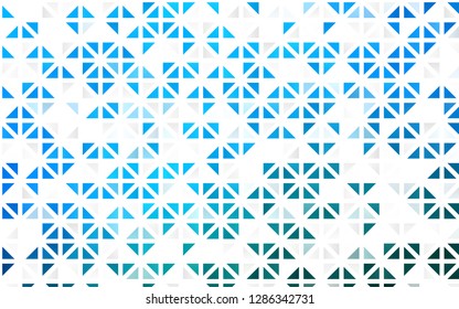 Light BLUE vector seamless template with crystals, triangles. Modern abstract illustration with colorful triangles. Pattern for design of fabric, wallpapers.