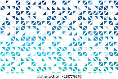 Light BLUE vector seamless template with crystals, triangles. Triangles on abstract background with colorful gradient. Design for textile, fabric, wallpapers.