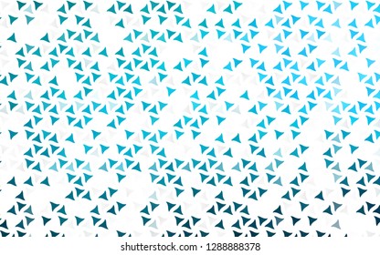 Light BLUE vector seamless template with crystals, triangles. Modern abstract illustration with colorful triangles. Pattern for design of fabric, wallpapers.