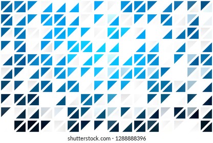 Light BLUE vector seamless template with crystals, triangles. Abstract gradient illustration with triangles. Pattern for design of fabric, wallpapers.
