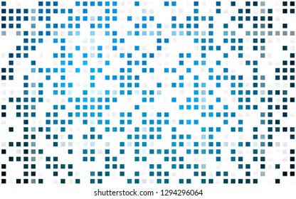 Light BLUE vector seamless template with crystals, rectangles. Rectangles on abstract background with colorful gradient. Pattern for design of window blinds, curtains.
