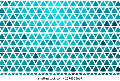 Light BLUE vector seamless template with crystals, triangles. Modern abstract illustration with colorful triangles. Pattern for design of window blinds, curtains.
