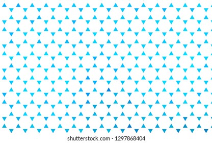 Light BLUE vector seamless template with crystals, triangles. Decorative design in abstract style with triangles. Pattern for trendy fabric, wallpapers.
