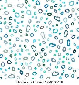 Light BLUE vector seamless template with spots. Colorful illustration with blurred circles in nature style. Template for business cards, websites.