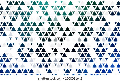 Light BLUE vector seamless template with crystals, triangles. Abstract gradient illustration with triangles. Template for business cards, websites.