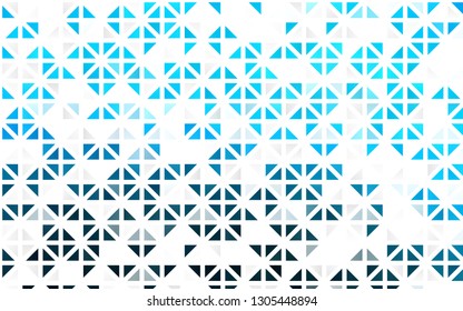 Light BLUE vector seamless template with crystals, triangles. Modern abstract illustration with colorful triangles. Template for business cards, websites.