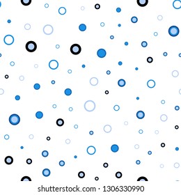 Light BLUE vector seamless template with circles. Beautiful colored illustration with blurred circles in nature style. Trendy design for wallpaper, fabric makers.