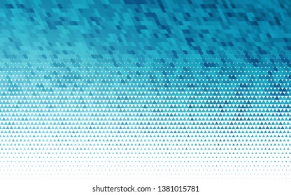 Light BLUE vector seamless template with crystals, triangles. Beautiful illustration with triangles in nature style. Pattern for design of window blinds, curtains.
