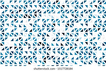 Light BLUE vector seamless template with crystals, triangles. Decorative design in abstract style with triangles. Design for textile, fabric, wallpapers.