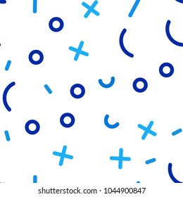 Light BLUE vector seamless texture with elements of lines. Illustration with repetition of lines on white background. Pattern for design of window blinds, curtains.