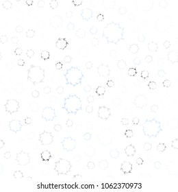 Light BLUE vector seamless  texture with disks. Blurred bubbles on abstract background with colorful gradient. Pattern can be used for beautiful websites.