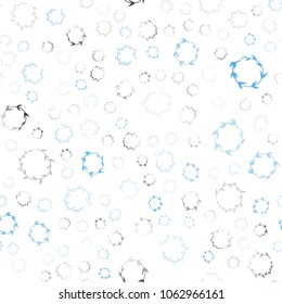 Light BLUE vector seamless  texture with disks. Illustration with set of shining colorful abstract circles. Beautiful design for your business advert.