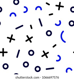 Light BLUE vector seamless texture with elements of lines. Decorative abstract design of repeating lines, circles. Trendy design for wallpaper, fabric makers.