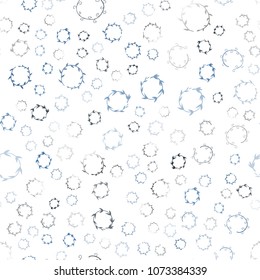 Light BLUE vector seamless  texture with disks. Glitter abstract illustration with blurred drops of rain. Pattern can be used for beautiful websites.