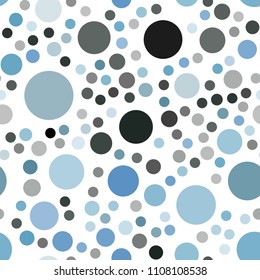 Light BLUE vector seamless texture with disks. Modern abstract illustration with colorful water drops. Beautiful design for your business advert.