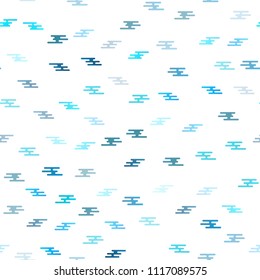 Light BLUE vector seamless texture with colored lines. Shining colored illustration with narrow lines. The template can be used as a background.