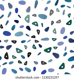 Light BLUE vector seamless texture in triangular style with circles. Abstract gradient illustration with circles, triangles. Pattern can be used for websites.