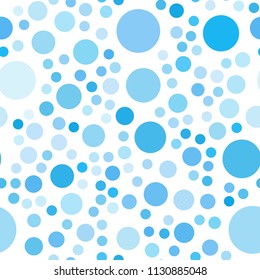 Light BLUE vector seamless texture with disks. Beautiful colored illustration with blurred circles in nature style. Pattern can be used for futuristic ad, booklets.