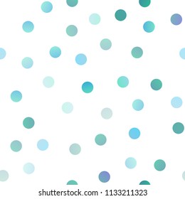 Light BLUE vector seamless texture with disks. Beautiful colored illustration with blurred circles in nature style. Beautiful design for your business natural advert.