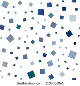 Light BLUE vector seamless texture in rectangular style. Illustration with set of colorful rectangles. Pattern can be used for websites.