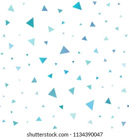 Light BLUE vector seamless texture in triangular style. Modern abstract illustration with colorful triangles. The template can be used as a background.