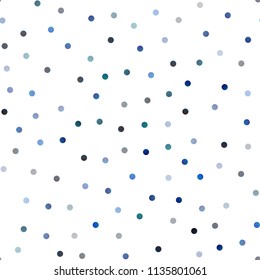 Light BLUE vector seamless texture with disks. Blurred decorative design in abstract style with bubbles. Beautiful design for your business natural advert.