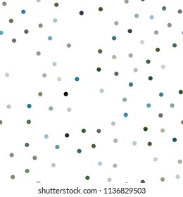 Light BLUE vector seamless texture with disks. Blurred bubbles on abstract background with colorful gradient. The pattern can be used for aqua ad, booklets.