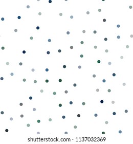 Light BLUE vector seamless texture with disks. Illustration with set of shining colorful abstract circles. The pattern can be used for beautiful websites.