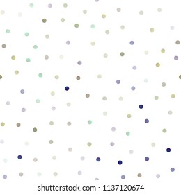 Light BLUE vector seamless texture with disks. Abstract illustration with colored bubbles in nature style. The pattern can be used for ads, leaflets of liquid.