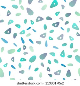 Light BLUE vector seamless texture in triangular style with circles. Circles, lines on abstract background with colorful gradient. Best design for your ad, poster, banner.