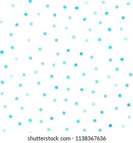 Light BLUE vector seamless texture with disks. Modern abstract illustration with colorful water drops. The pattern can be used for beautiful websites.