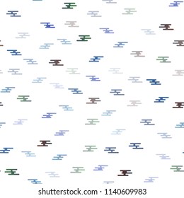 Light BLUE vector seamless texture with colored lines. Lines on blurred abstract background with gradient. The pattern can be used for websites.