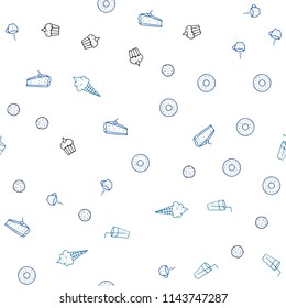 Light BLUE vector seamless texture with delicious snacks. Fast Food on blurred abstract background with colorful gradient. Pattern for menu of cafes, bars, restaurants.