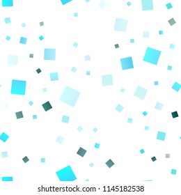 Light BLUE vector seamless texture in rectangular style. Illustration with set of colorful rectangles. Smart design for your business advert.