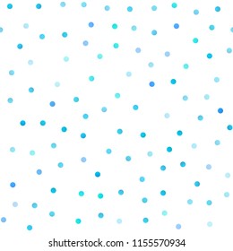 Light BLUE vector seamless texture with disks. Glitter abstract illustration with blurred drops of rain. The pattern can be used for aqua ad, booklets.
