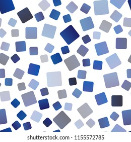 Light BLUE vector seamless texture in rectangular style. Rectangles on abstract background with colorful gradient. Pattern for commercials.