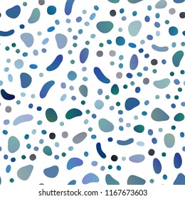 Light BLUE vector seamless texture with disks. Colorful illustration with blurred circles in nature style. Template for business cards, websites.