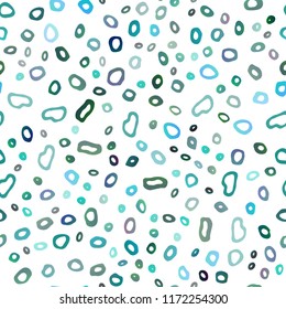 Light BLUE vector seamless texture with disks. Modern abstract illustration with colorful water drops. Template for business cards, websites.