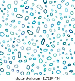 Light BLUE vector seamless texture with disks. Illustration with set of shining colorful abstract circles. Trendy design for wallpaper, fabric makers.