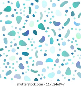 Light BLUE vector seamless texture with disks. Illustration with set of shining colorful abstract circles. Pattern for trendy fabric, wallpapers.