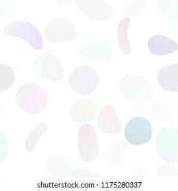 Light BLUE vector seamless texture with disks. Modern abstract illustration with colorful water drops. Pattern for design of fabric, wallpapers.