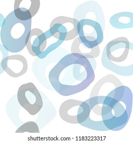 Light BLUE vector seamless texture with disks. Colorful illustration with blurred circles in nature style. Design for textile, fabric, wallpapers.