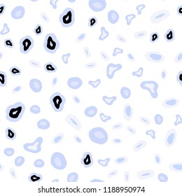 Light BLUE vector seamless texture with disks. Blurred bubbles on abstract background with colorful gradient. Pattern for design of window blinds, curtains.