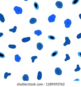 Light BLUE vector seamless texture with disks. Blurred decorative design in abstract style with bubbles. Pattern for trendy fabric, wallpapers.