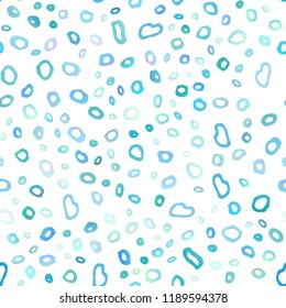Light BLUE vector seamless texture with disks. Illustration with set of shining colorful abstract circles. Pattern for trendy fabric, wallpapers.