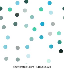 Light BLUE vector seamless texture with disks. Blurred decorative design in abstract style with bubbles. The pattern can be used for beautiful websites.