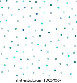 Light BLUE vector seamless texture with disks. Modern abstract illustration with colorful water drops. The pattern can be used for beautiful websites.