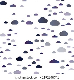 Light BLUE vector seamless texture with cloudy sky. Modern illustration with colorful gradient clouds. Pattern for design of window blinds, curtains.