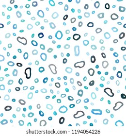 Light BLUE vector seamless texture with disks. Colorful illustration with blurred circles in nature style. Trendy design for wallpaper, fabric makers.